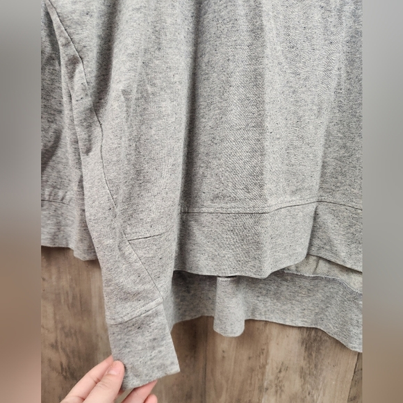 Eileen Fisher Oversized Speckled Knit Long Sleeve Top in Grey Size Small Petite - Picture 6 of 9